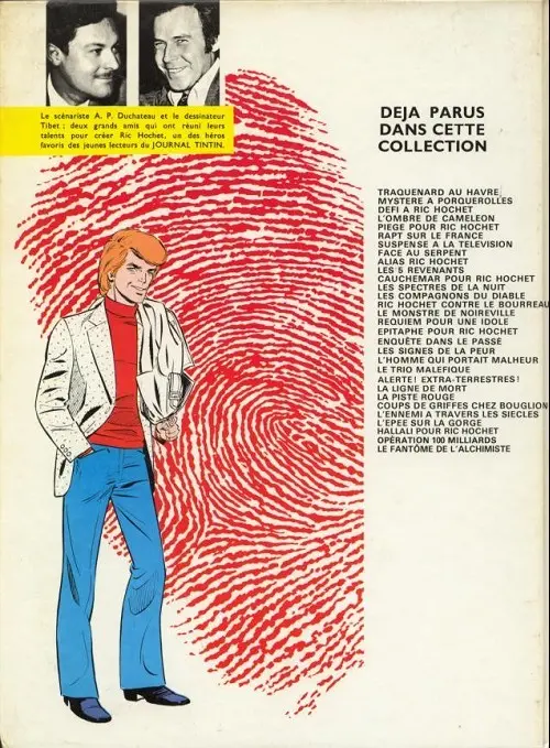 Verso de l'album Ric Hochet Tome 30 Le fantôme de l'alchimiste