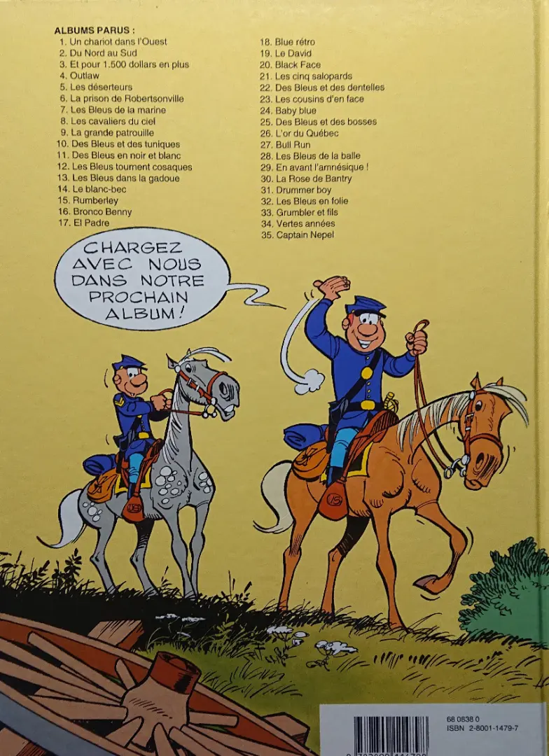 Verso de l'album Les Tuniques Bleues Tome 26 L'or du Québec