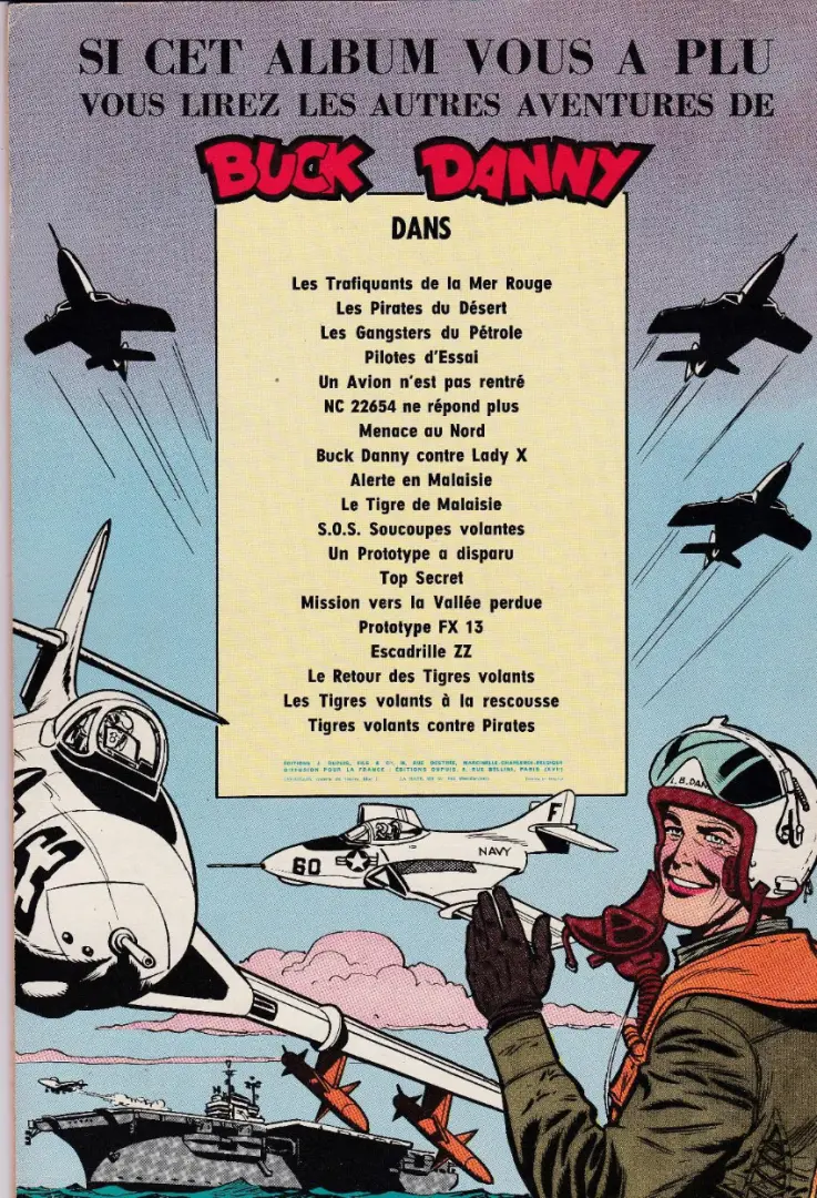 Verso de l'album Buck Danny Tome 17 Buck Danny contre Lady X