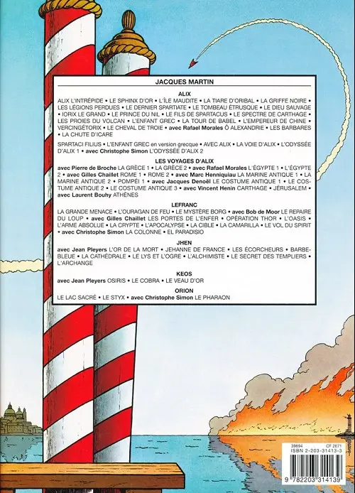 Verso de l'album Lefranc Tome 13 Le vol du spirit