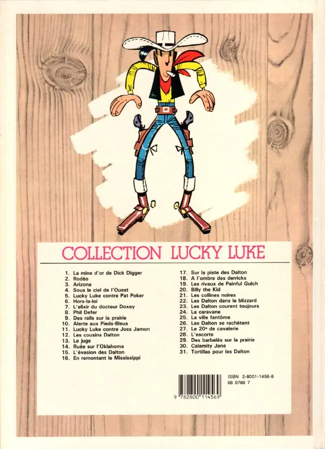 Verso de l'album Lucky Luke Tome 16 En remontant le Mississippi
