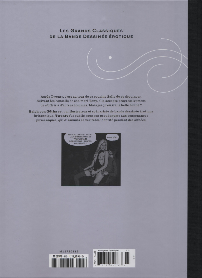 Verso de l'album Les Grands Classiques de la Bande Dessinée Érotique - La Collection Tome 115 Twenty - tome 2