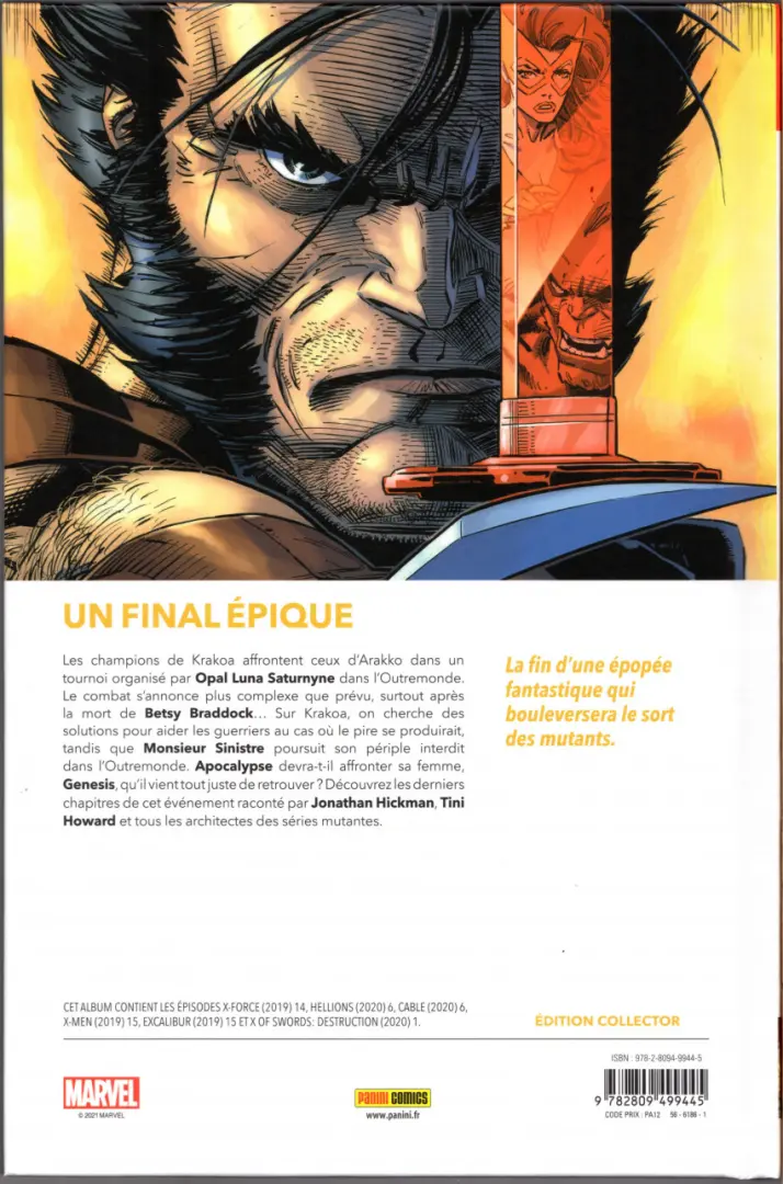 Verso de l'album X of Swords Volume 4/4