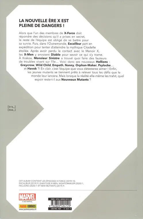Verso de l'album Dawn of X Volume 10