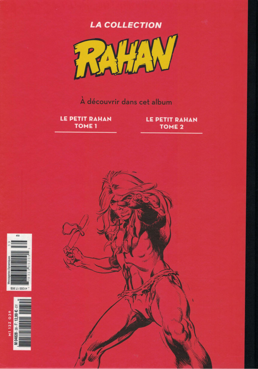 Verso de l'album Rahan (La Collection - Hachette) Tome 39