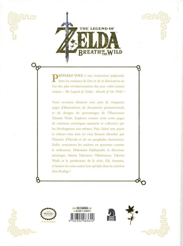 Verso de l'album The Legend of Zelda The Legend of Zelda : Breath of the Wild - La Création d'un Prodige