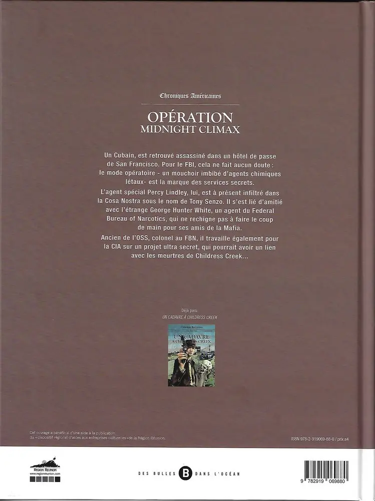 Verso de l'album Chroniques américaines Tome 2 1963, San Francisco, Californie