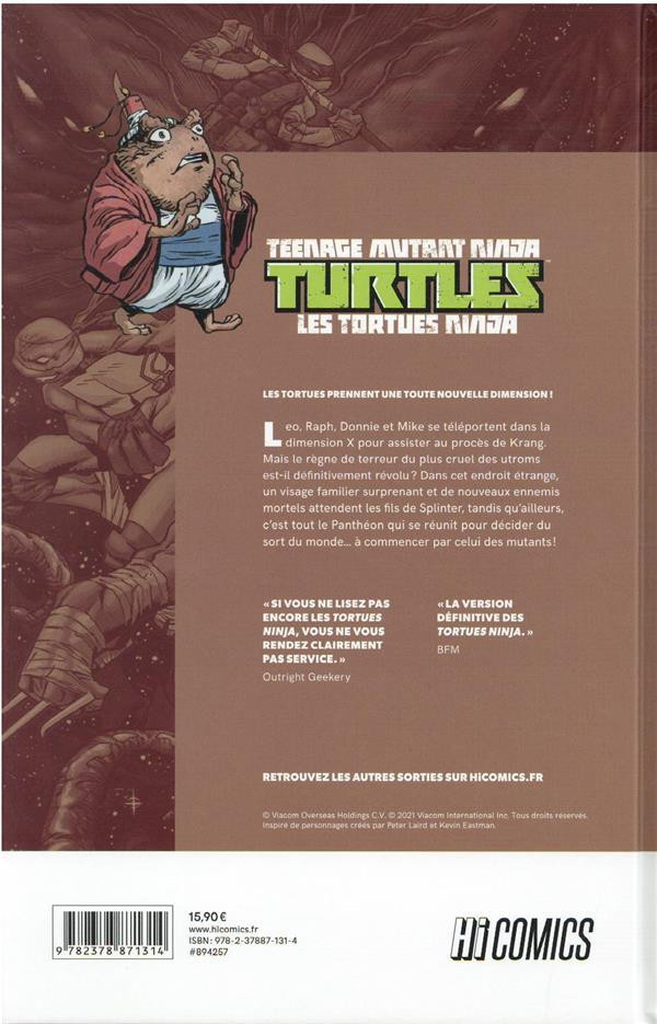 Verso de l'album Teenage Mutant Ninja Turtles - Les Tortues Ninja Tome 14 Le procès de Krang
