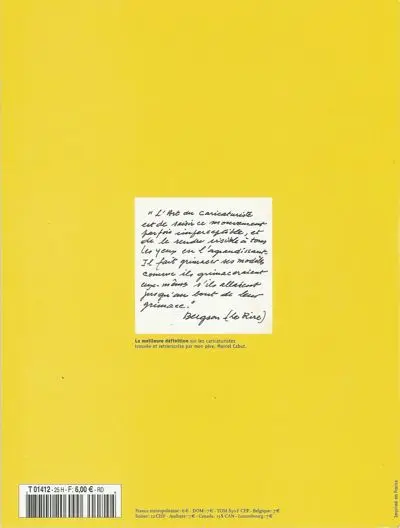Verso de l'album La méthode à Cabu pour apprendre à dessiner