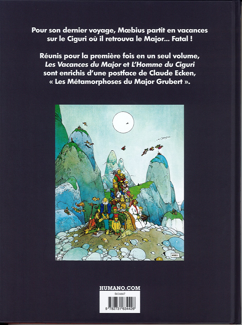 Verso de l'album Moebius œuvres Les vacances du major - l'homme du Ciguri