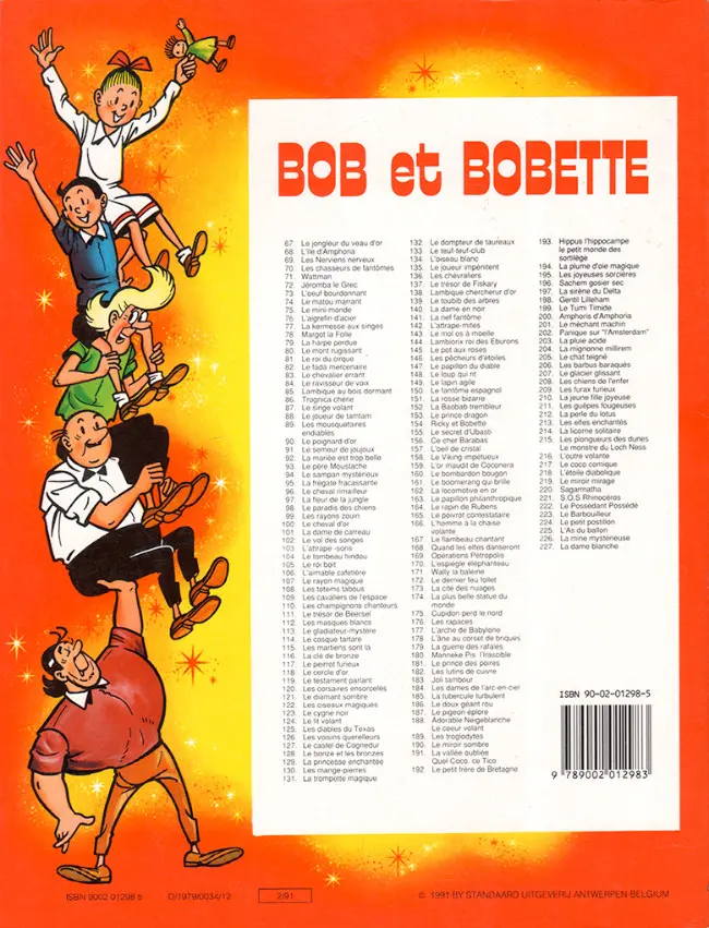 Verso de l'album Bob et Bobette Tome 171 Wally la baleine