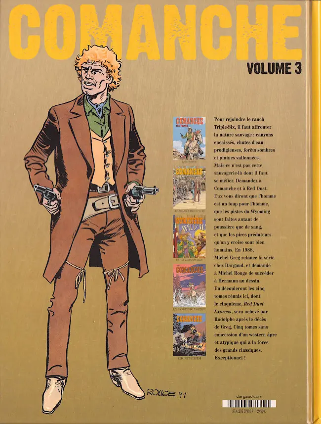 Verso de l'album Comanche Volume 3