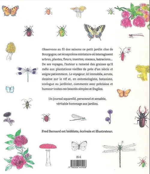 Verso de l'album Carnet d'un voyageur immobile dans un petit jardin