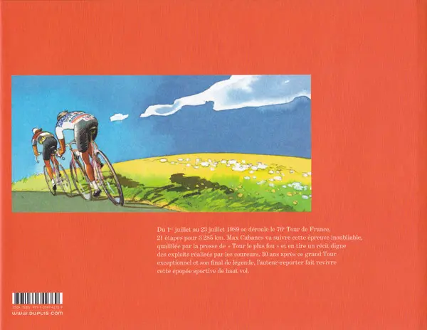 Verso de l'album La Boucle Magique 1989, le grand Tour