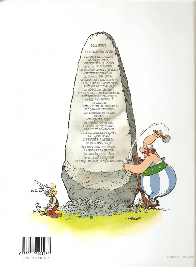 Verso de l'album Astérix Tome 11 Le bouclier Arverne