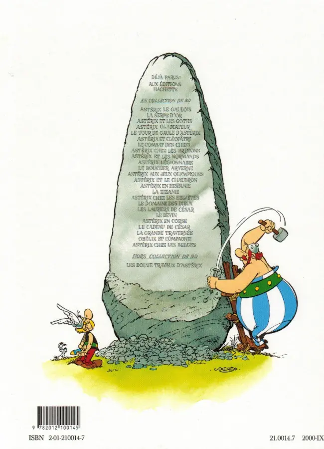 Verso de l'album Astérix Tome 14 Astérix en Hispanie