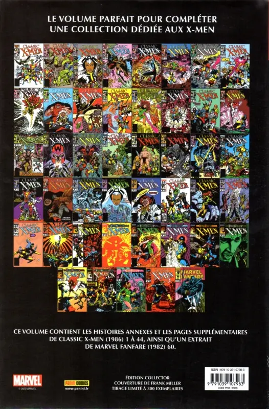 Verso de l'album X-Men Classic