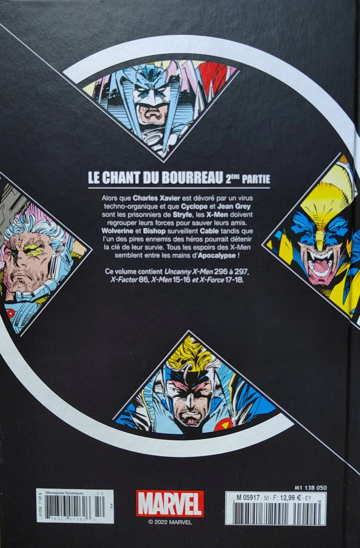 Verso de l'album X-Men - La Collection Mutante Tome 50 Le chant du bourreau, 2ème partie