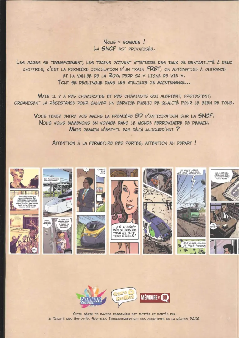 Verso de l'album Les saigneurs du rail