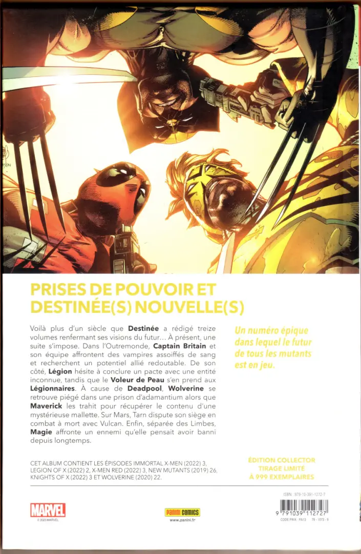 Verso de l'album Destiny of X Volume 05