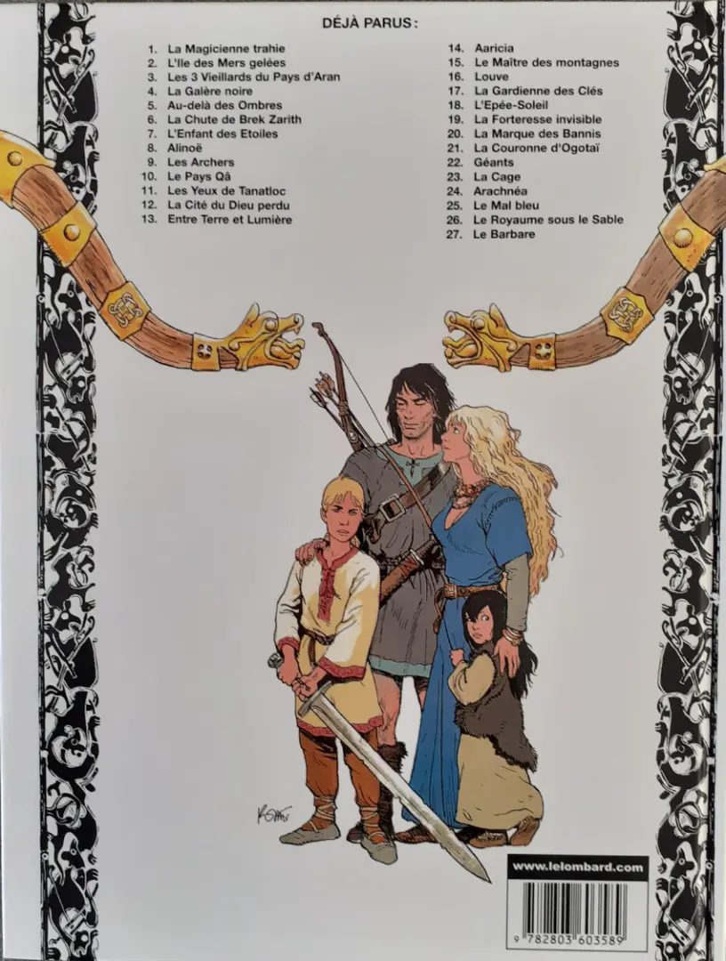 Verso de l'album Thorgal Tome 1 La Magicienne trahie