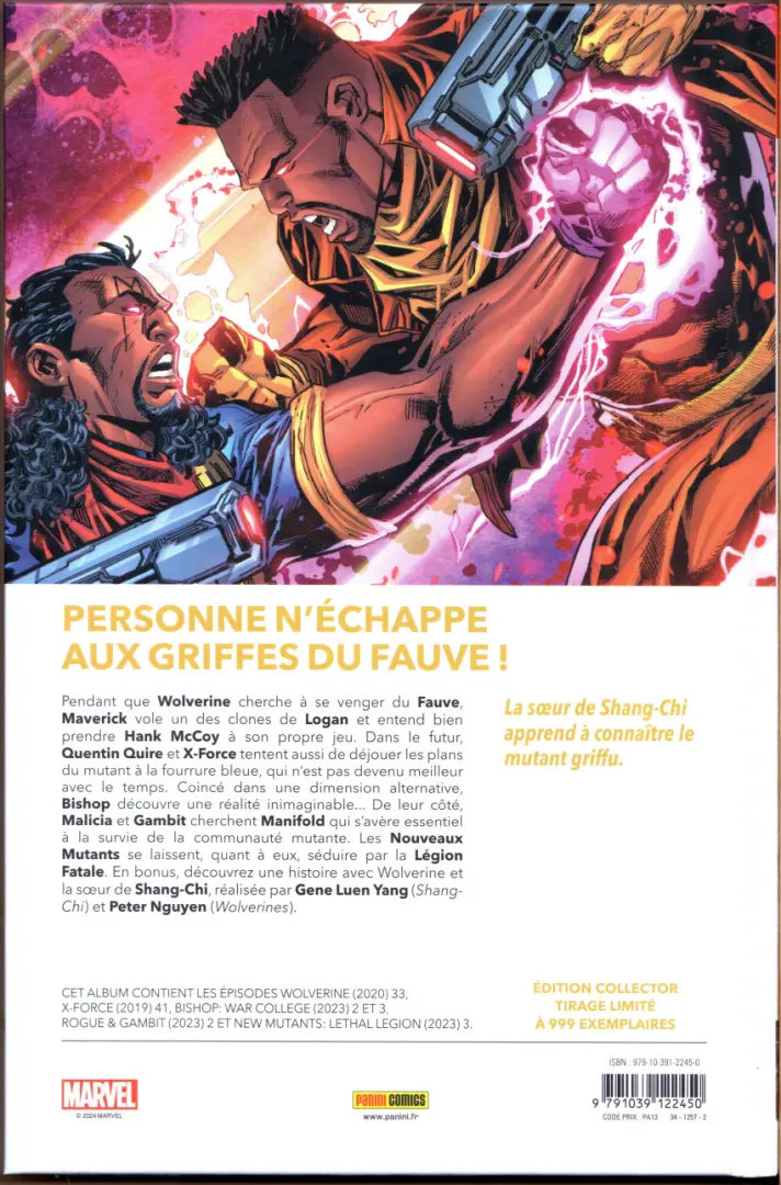 Verso de l'album Destiny of X Volume 24