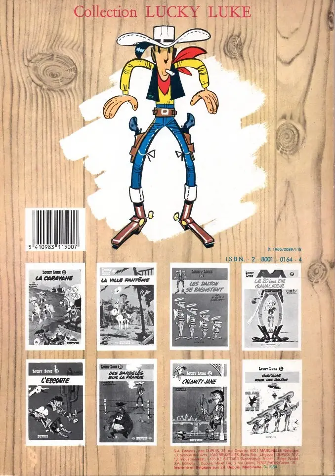 Verso de l'album Lucky Luke Tome 25 La Ville Fantôme