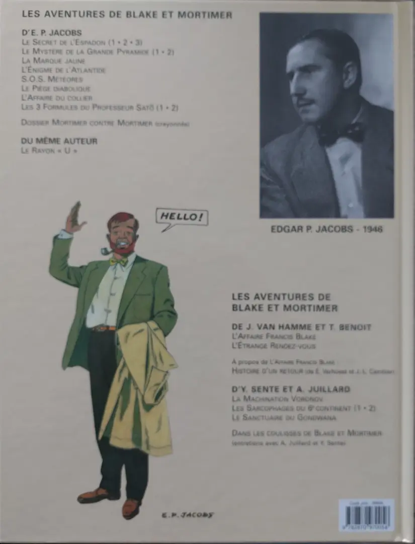 Verso de l'album Blake et Mortimer Tome 3 Le Secret de l'Espadon - Tome 3