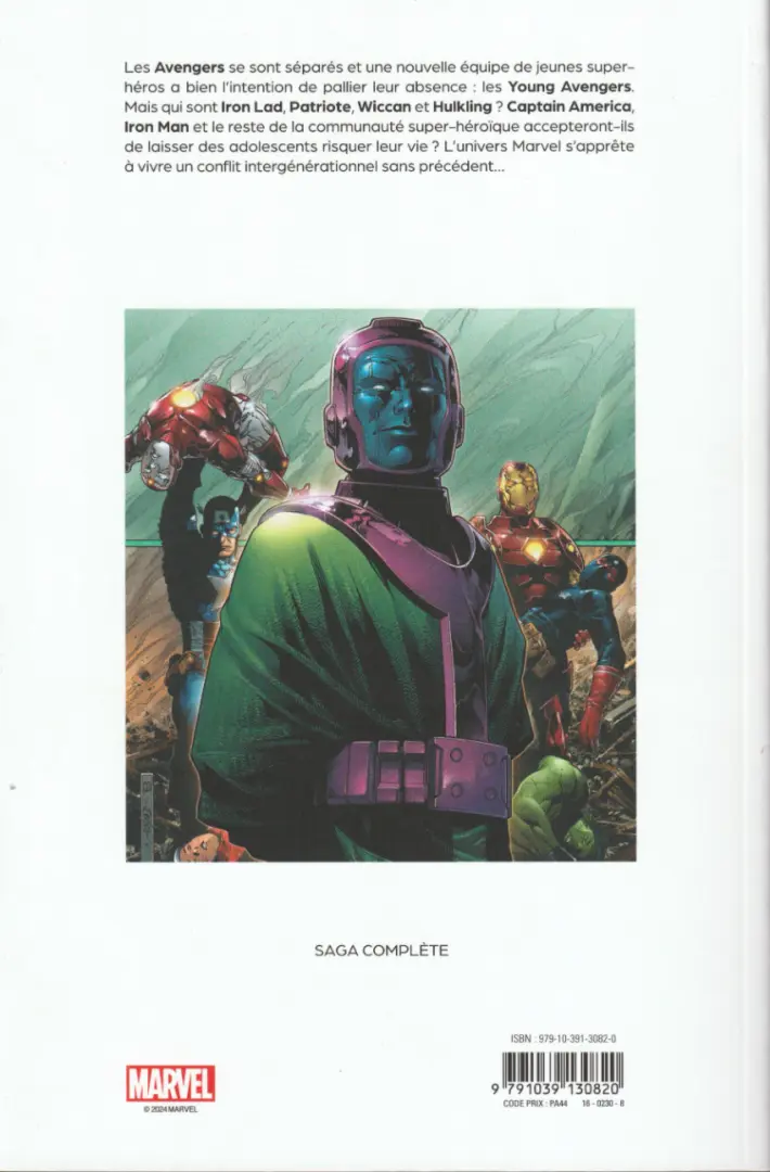 Verso de l'album Young Avengers Identités secrètes