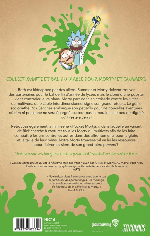Verso de l'album Rick and Morty 4 L'intégrale