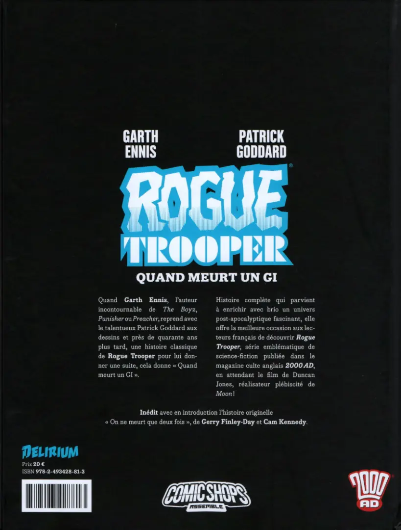 Verso de l'album Rogue Trooper 2 Quand meurt un GI