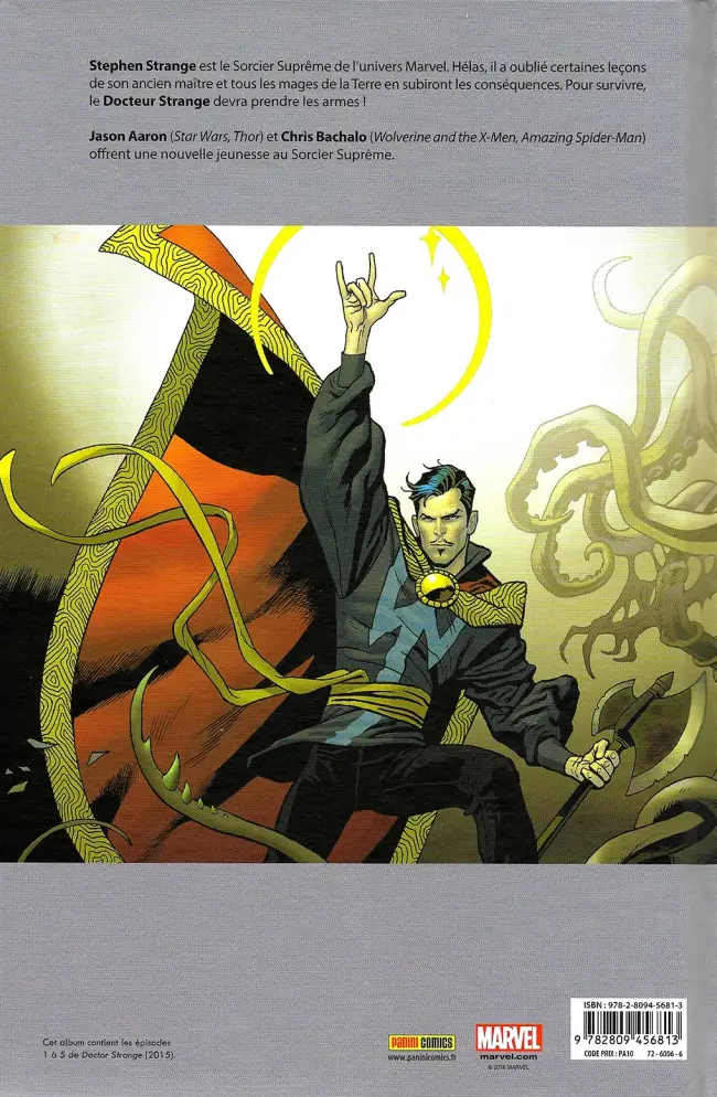 Verso de l'album Doctor Strange Tome 1 Les Voies de l'étrange