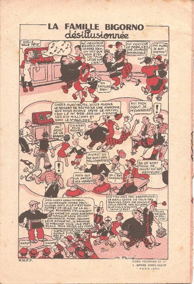 Verso de l'album La famille Bigorno Tome 1 Les aventures de la famille Bigorno