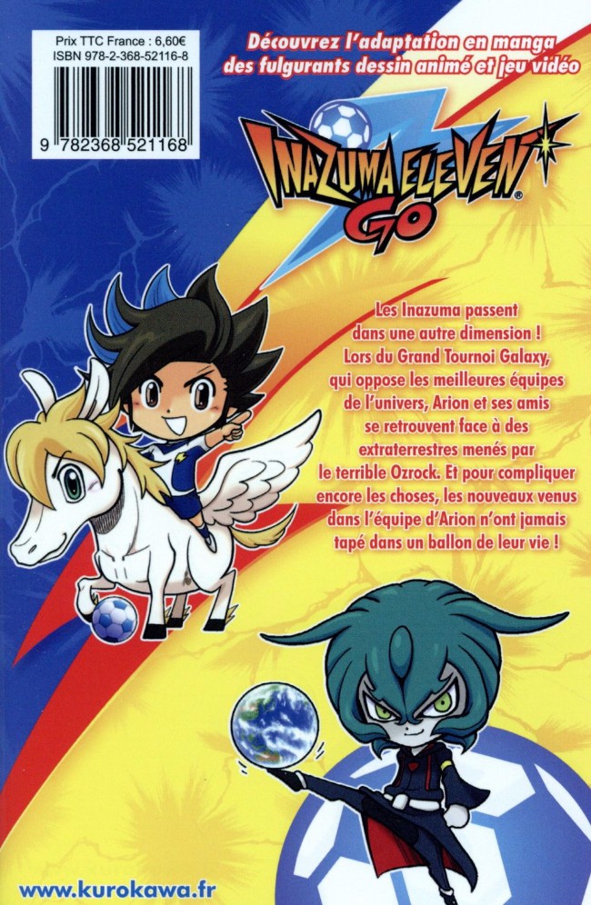 Verso de l'album Inazuma Eleven go 7