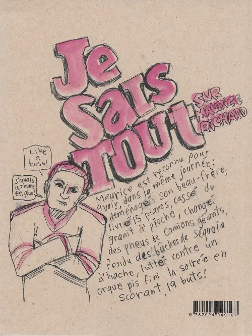 Verso de l'album Je sais tout