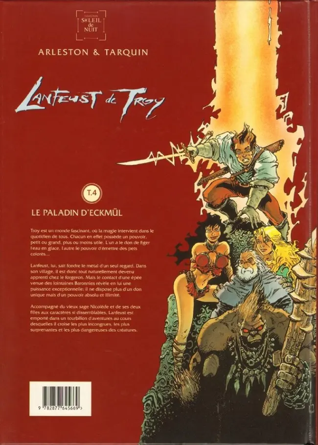 Verso de l'album Lanfeust de Troy Tome 4 Le paladin d'Eckmül
