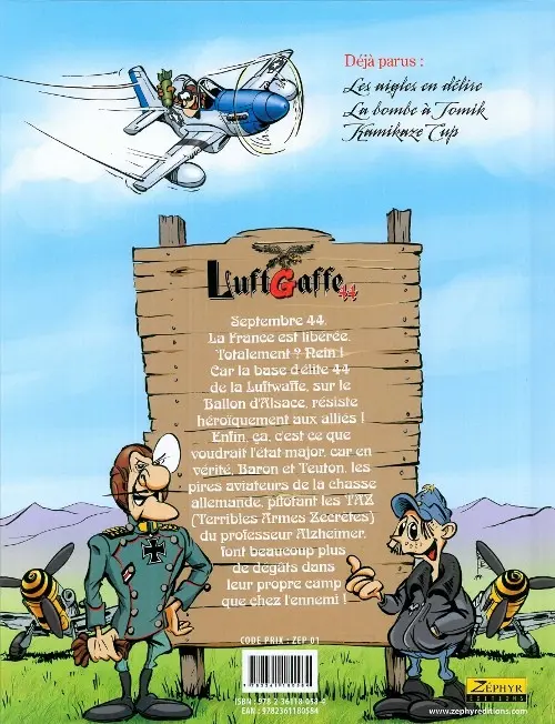 Verso de l'album Luftgaffe 44 Tome 3 Kamikaze cup