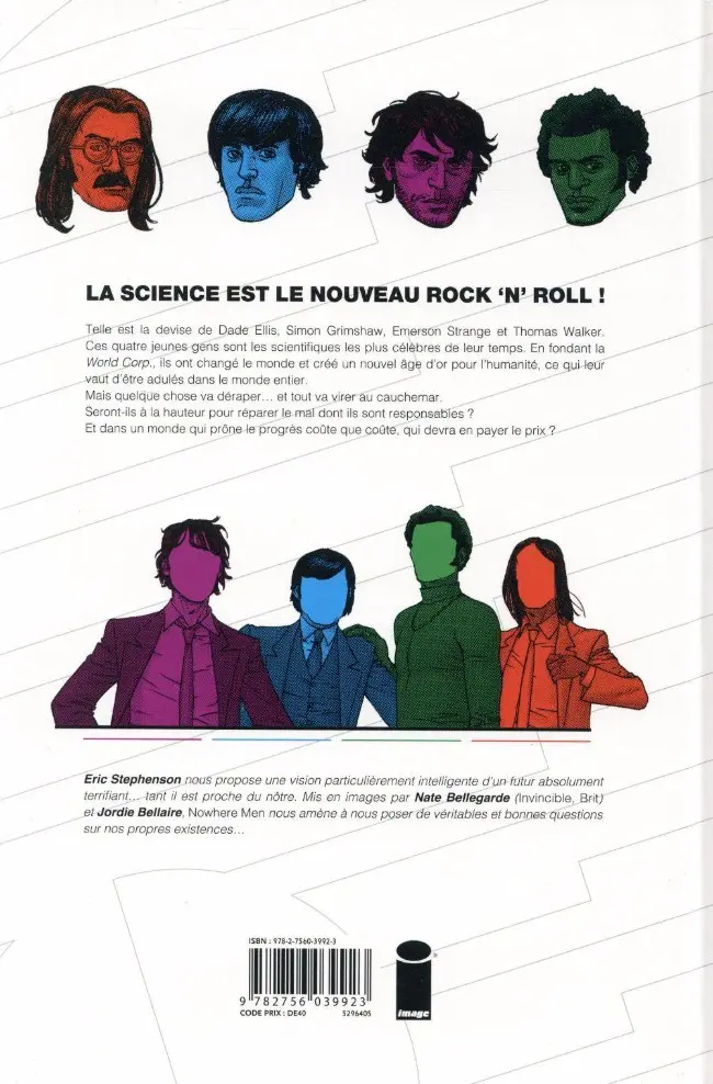 Verso de l'album Nowhere Men Tome 1 Un Destin Pire Que La Mort