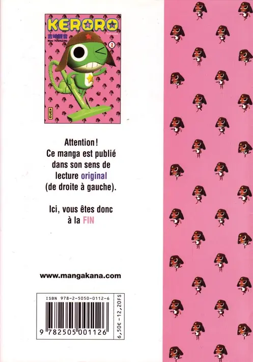 Verso de l'album Sergent Keroro 2