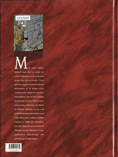 Verso de l'album Le Triangle secret Géométrie mortelle
