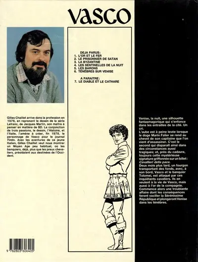 Verso de l'album Vasco Tome 6 Ténèbres sur Venise