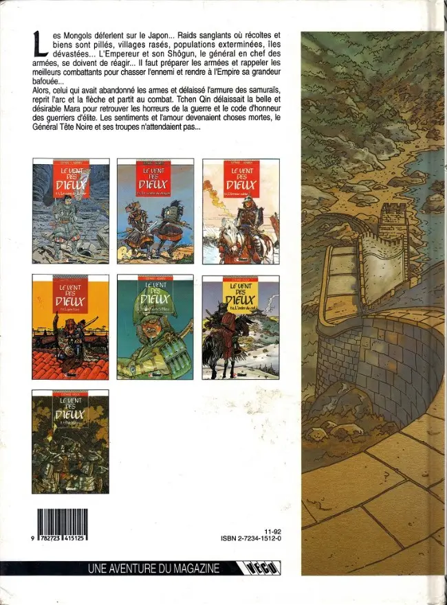 Verso de l'album Le Vent des Dieux Tome 7 Barbaries