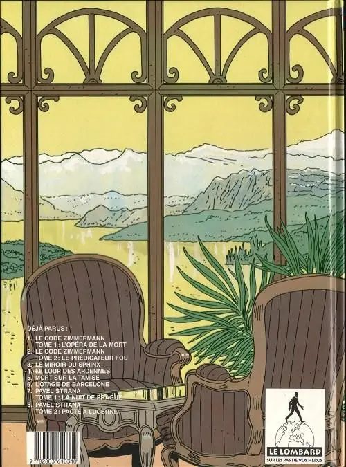 Verso de l'album Victor Sackville Tome 8 Pavel Strana 2 - Pacte à Lucerne