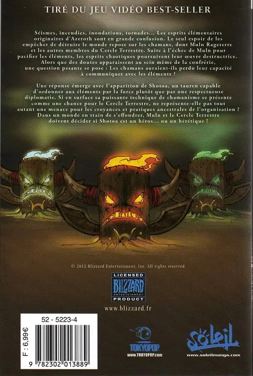 Verso de l'album World of Warcraft - Classes Tome 2 Shaman