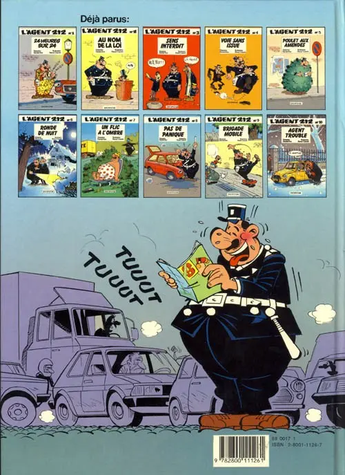 Verso de l'album L'Agent 212 Tome 5 Poulet aux amendes