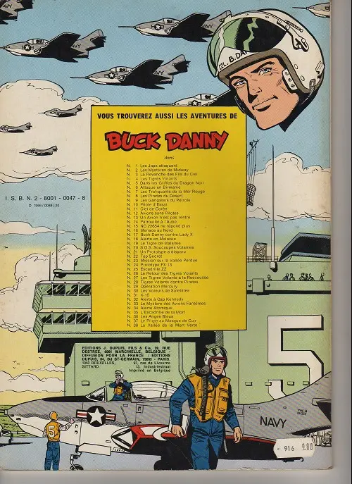Verso de l'album Buck Danny Tome 10 Pilotes d'essai