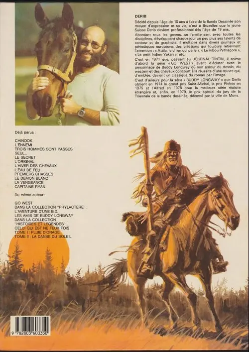 Verso de l'album Buddy Longway Tome 7 L'hiver des chevaux