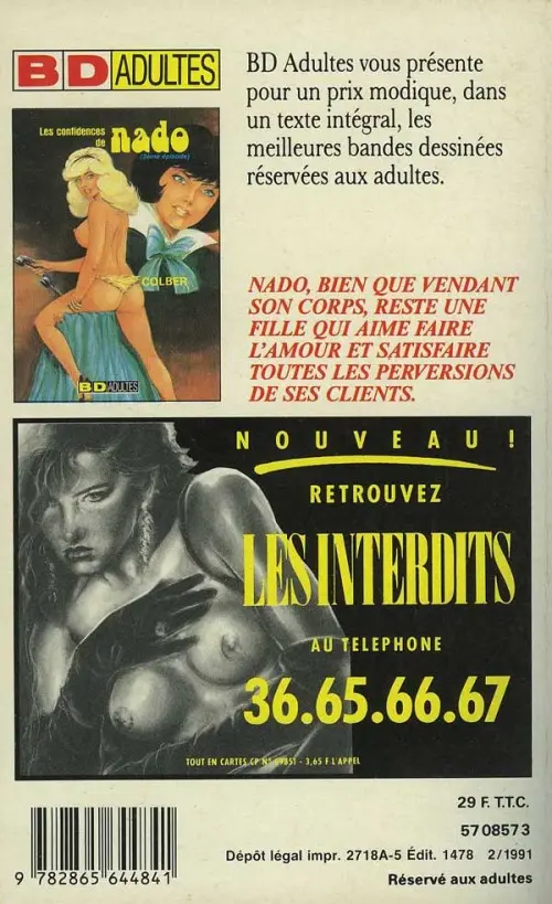 Verso de l'album Les Confidences de Nado (3ème épisode)