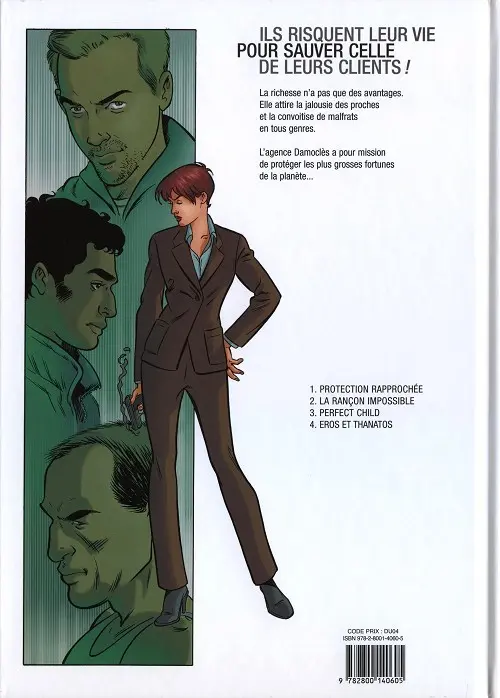 Verso de l'album Damoclès Tome 1 Protection rapprochée