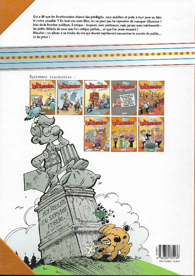 Verso de l'album Les Fonctionnaires Tome 7 Ami public n°1
